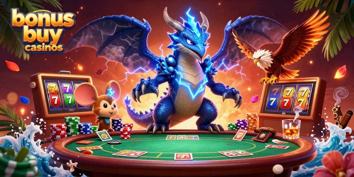 Experience exciting gameplay at bonus buy casinos with vibrant characters and dynamic slot elements.
