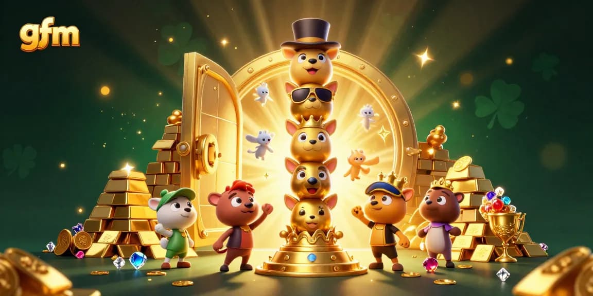 Win big at gfm's exhilarating casinos with vibrant characters, gems, and gold!