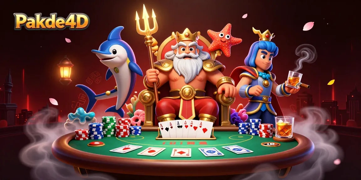 Experience thrilling wins at Pakde4D with vibrant casino action featuring poker elements and vibrant characters.