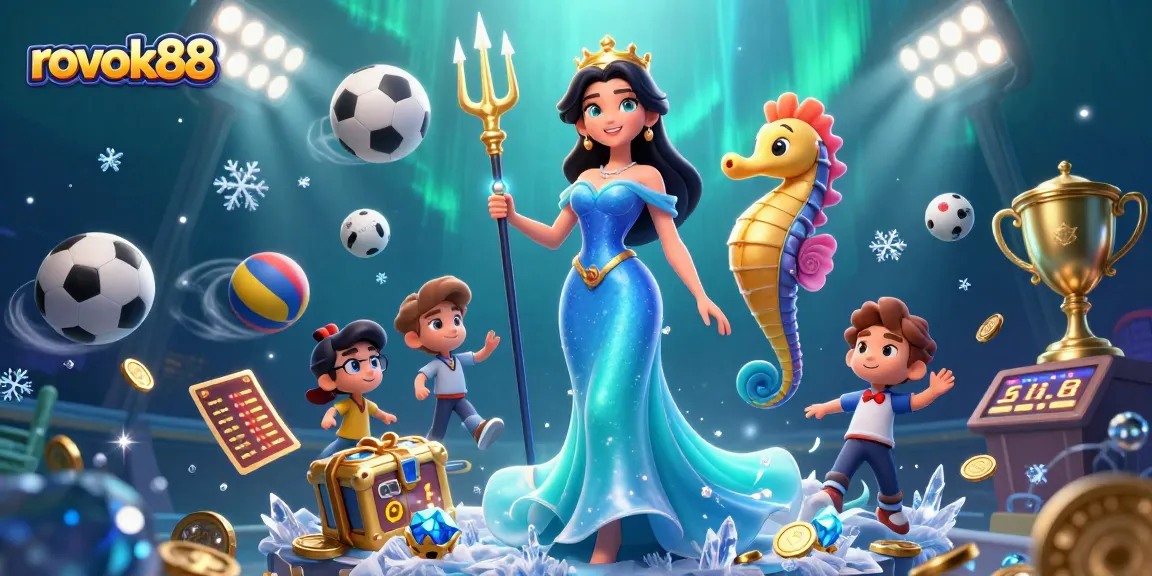 Engage in exciting gaming adventures with rokok88, featuring sports elements, a magical woman, and a seahorse king.