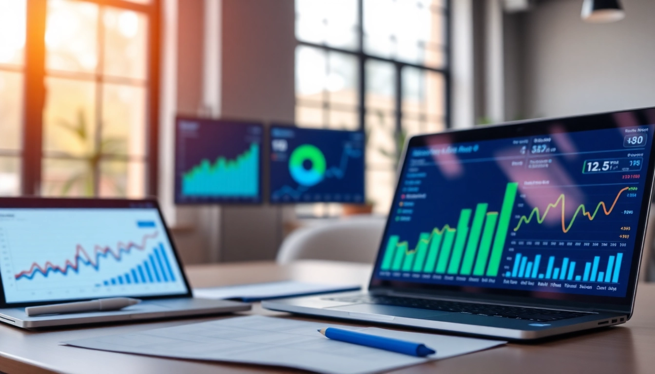 Visual representation of SEO performance demonstrates metrics on an analytics dashboard.