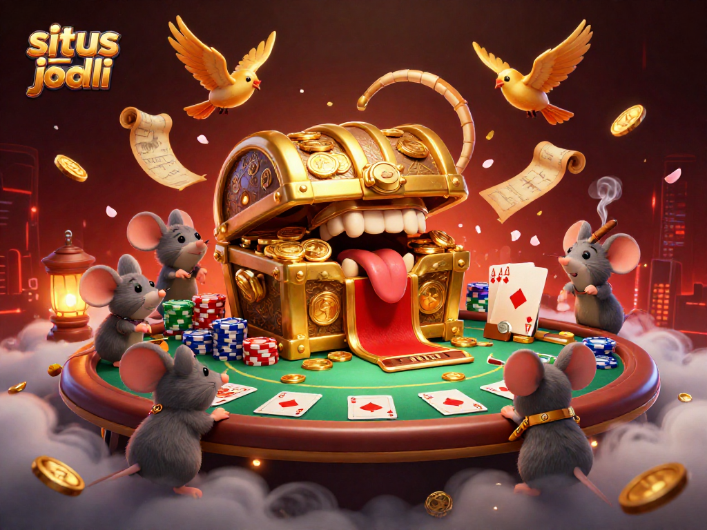 Engage with situs judi bola by exploring a vibrant 3D casino illustration featuring gambling delights.