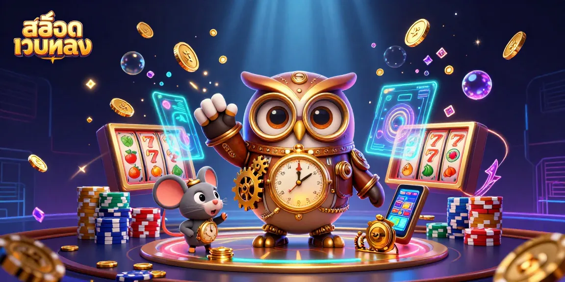 Spin the reels of สล็อตเว็บตรง with vibrant 3D casino elements and a magical atmosphere.