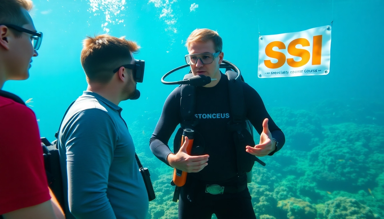 Verschiedene SSI Spezialkurse, die von einem professionellen Tauchlehrer unterrichtet werden.