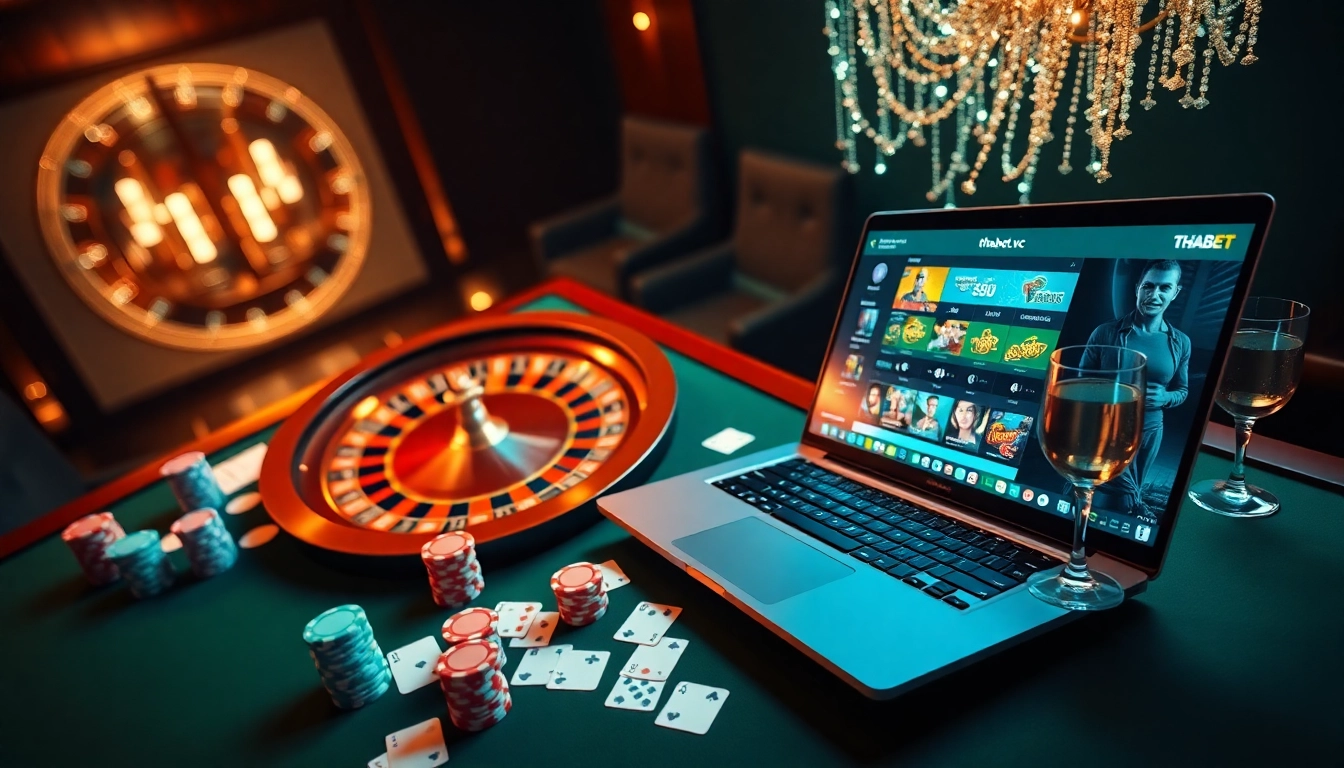 Experience thrilling gambling action with https://thabet.vc/ at a luxurious gaming table.