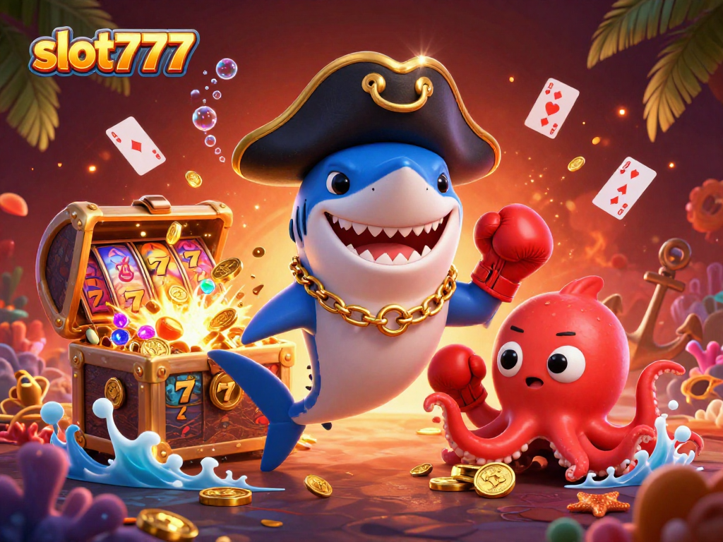 Experience thrilling wins with slot777 as pirate characters navigate underwater riches.