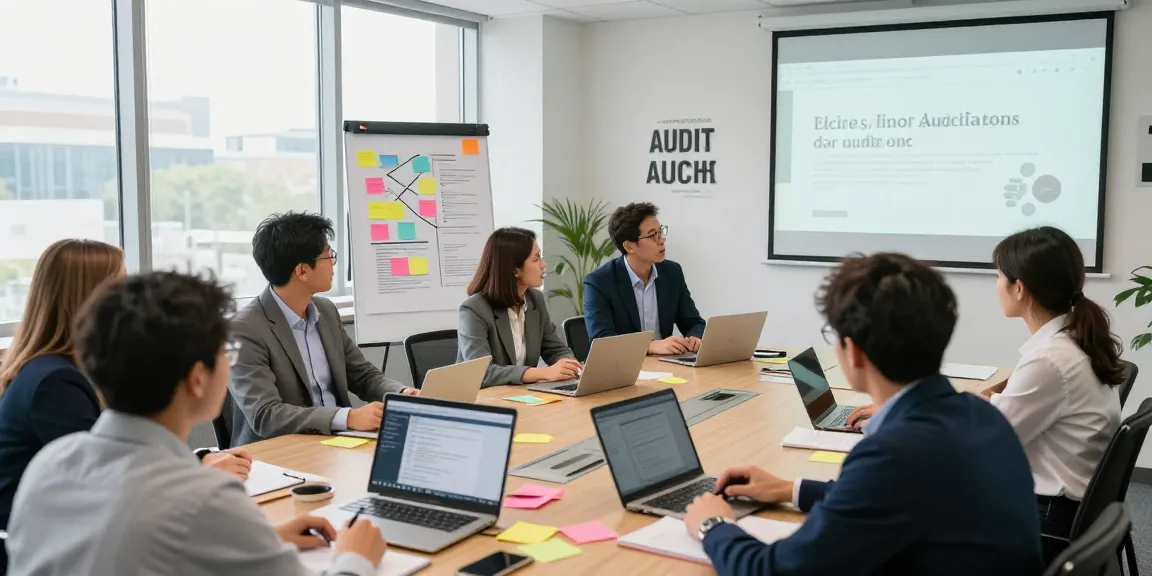 Pelatihan audit forensik dari aafikotabandung.org dengan auditor berpengalaman berbagi wawasan di ruang konferensi.