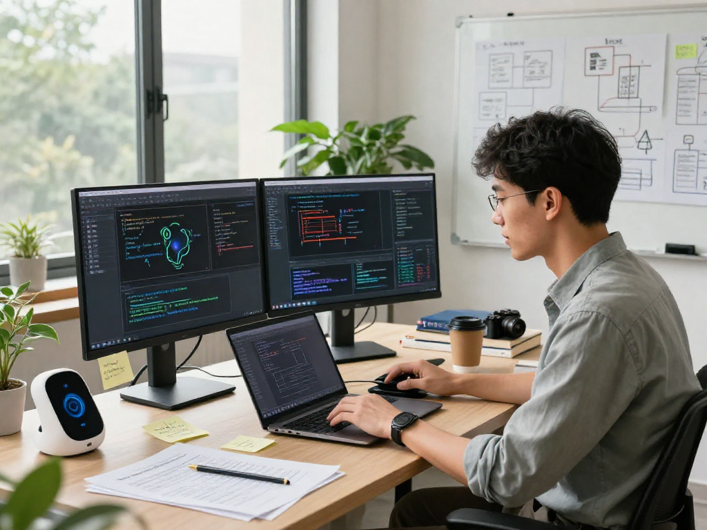 Discover how to crush on AI with a data scientist analyzing machine learning data in a modern workspace.