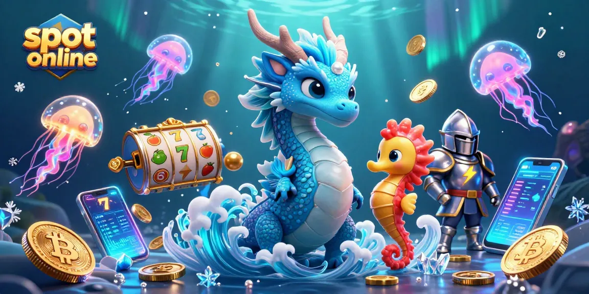 Spin exciting slot online games with vibrant characters and crypto elements surrounding them.