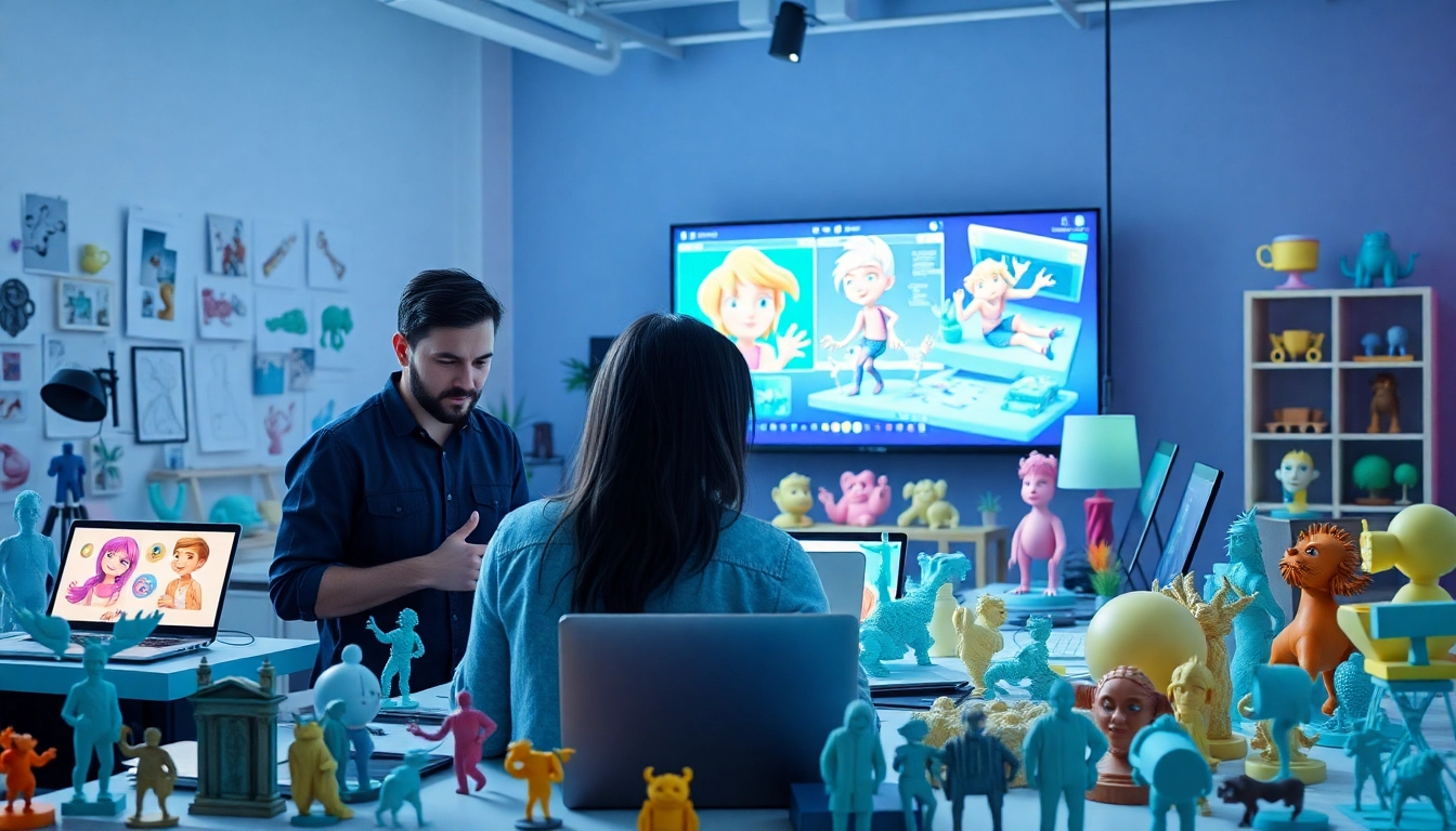 Erstellen Sie beeindruckende 3D Animationen in einem kreativen Studio.