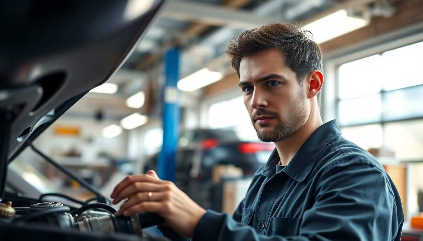 Mechanic inspecting a vehicle to understand options for extended warranty after factory warranty expires.