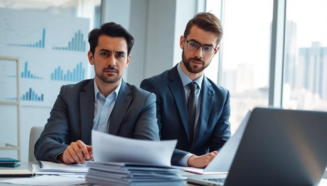 카드깡 관련 논의를 하는 재정 상담 장면, 전문가와 고객의 진지한 표정이 돋보이는 사무실에서