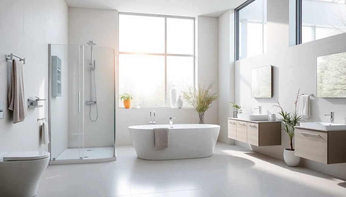 Gestalten Sie ein modernes Badezimmer mit Produkten von sonni sanitär GmbH, ideal für jedes Zuhause.
