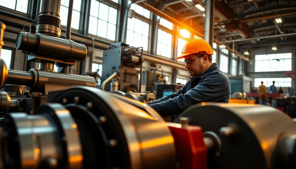 Fotografo Industriale che cattura l'azione in un ambiente di lavoro dinamico e attrezzato.