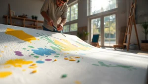 Creëer prachtige kunst op canvas met een levendig palet.