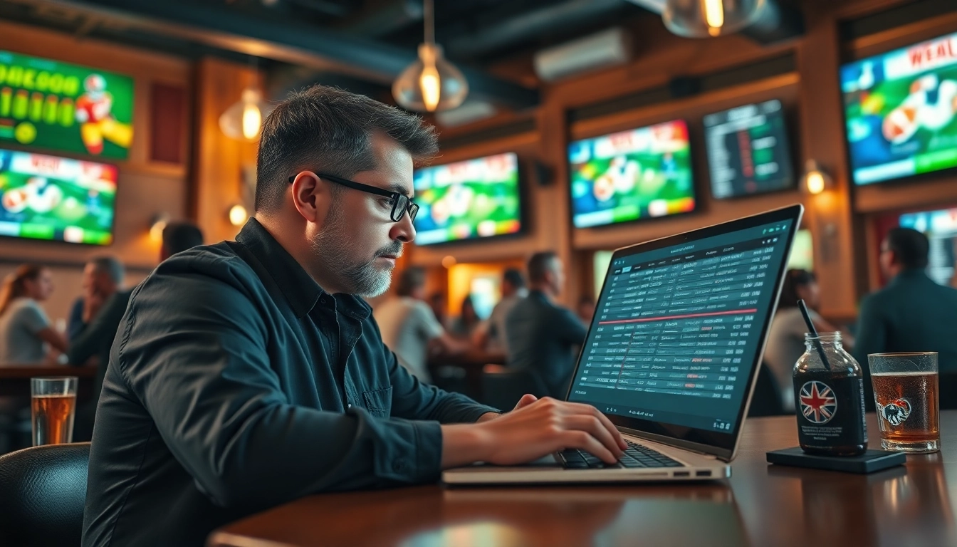 Analyzing sports betting Mexico odds in a bustling sports bar environment.