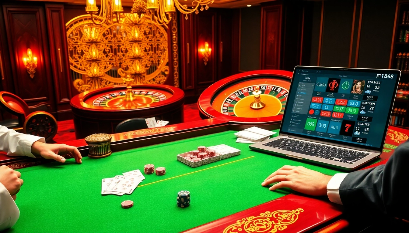 Experience thrilling gameplay at F168's luxurious casino tables with thrilling poker and roulette.