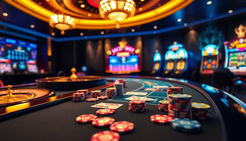 Experience the thrill of winning at XX88 with vibrant casino tables and exciting games.