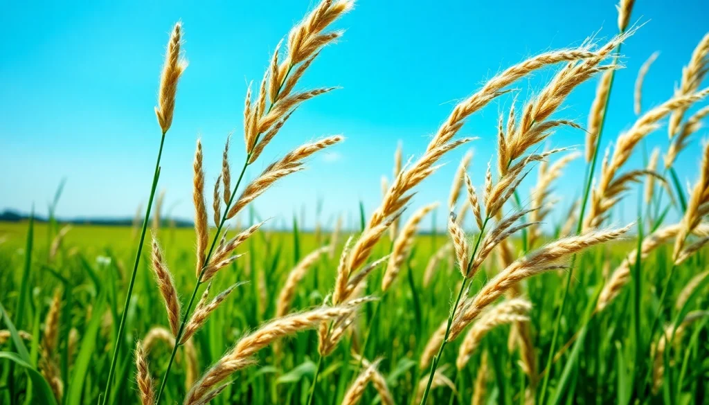 Jute planten in een groene omgeving met een focus op de textuur van de vezels.