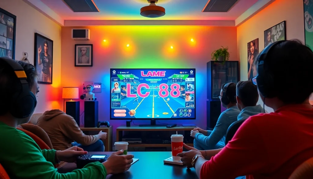 Exciting scene of players enjoying the LC88 Game on a modern gaming interface.
