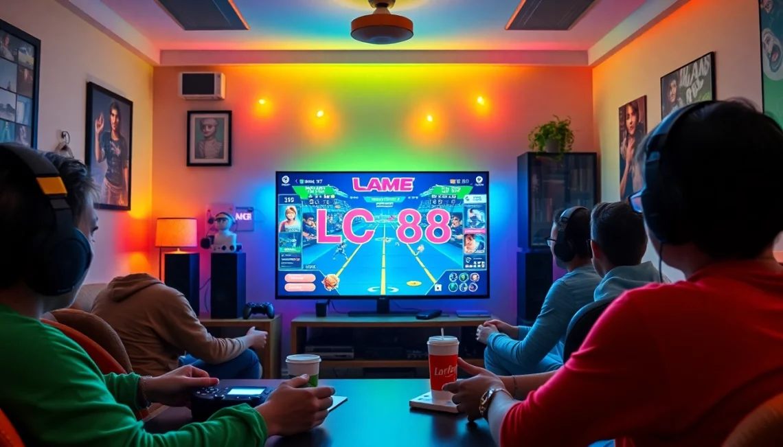 Exciting scene of players enjoying the LC88 Game on a modern gaming interface.