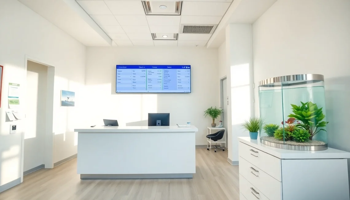 Enhancing Dental practice management with a professional reception area design.