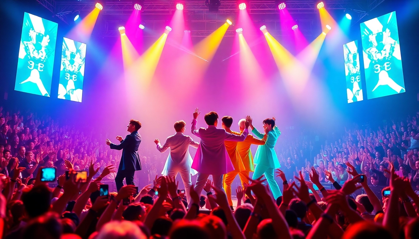 Capture of BTS during a live performance, highlighting the excitement in bts news scene.