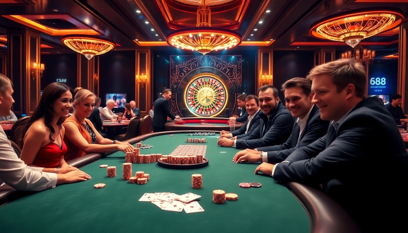 Experience exciting gameplay at an MM 88 poker table in a luxurious casino setting.
