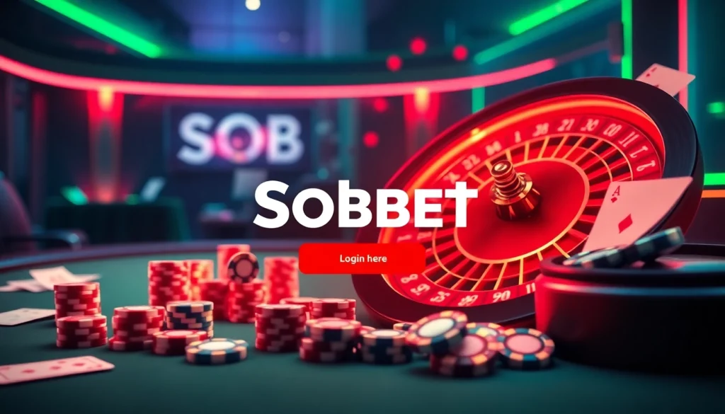 Experience seamless sbobet login with vibrant casino visuals and betting excitement.