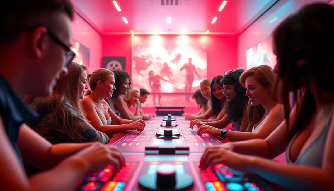 Engaging interface highlighting html porn games with diverse characters and vibrant colors