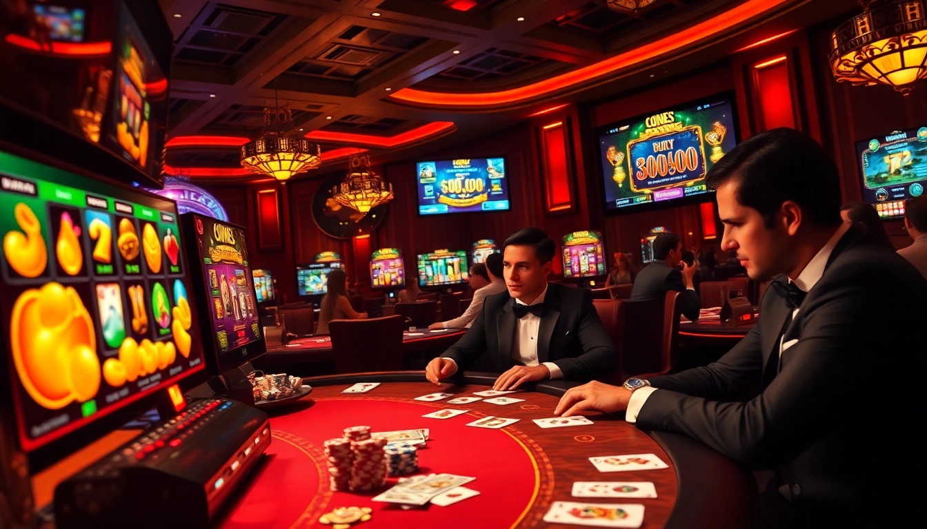Stratégies gagnantes dans un luxueux casino en ligne argent réel avec des jeux vibrants et des joueurs impatients.