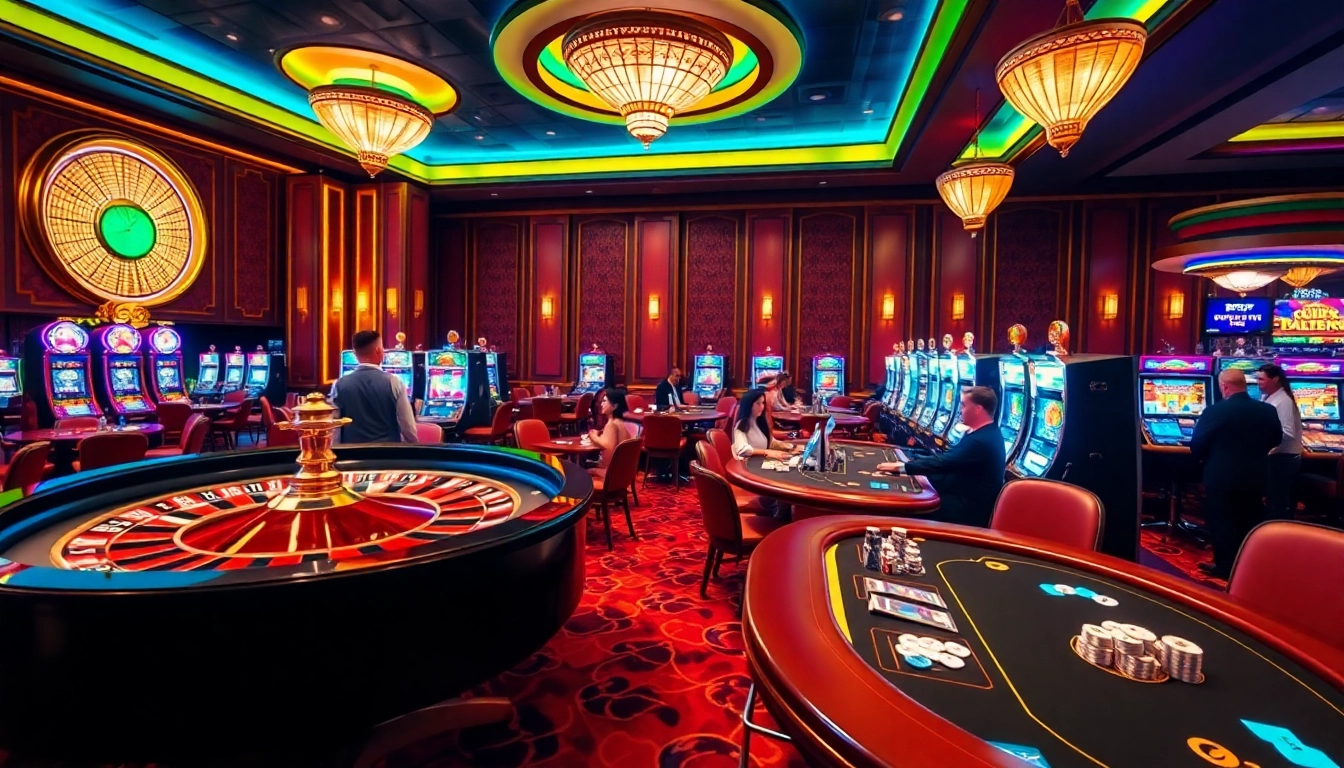 Découvrez l'excitation d'un casino fiable en ligne avec des joueurs profitant de jeux à une table de roulette.