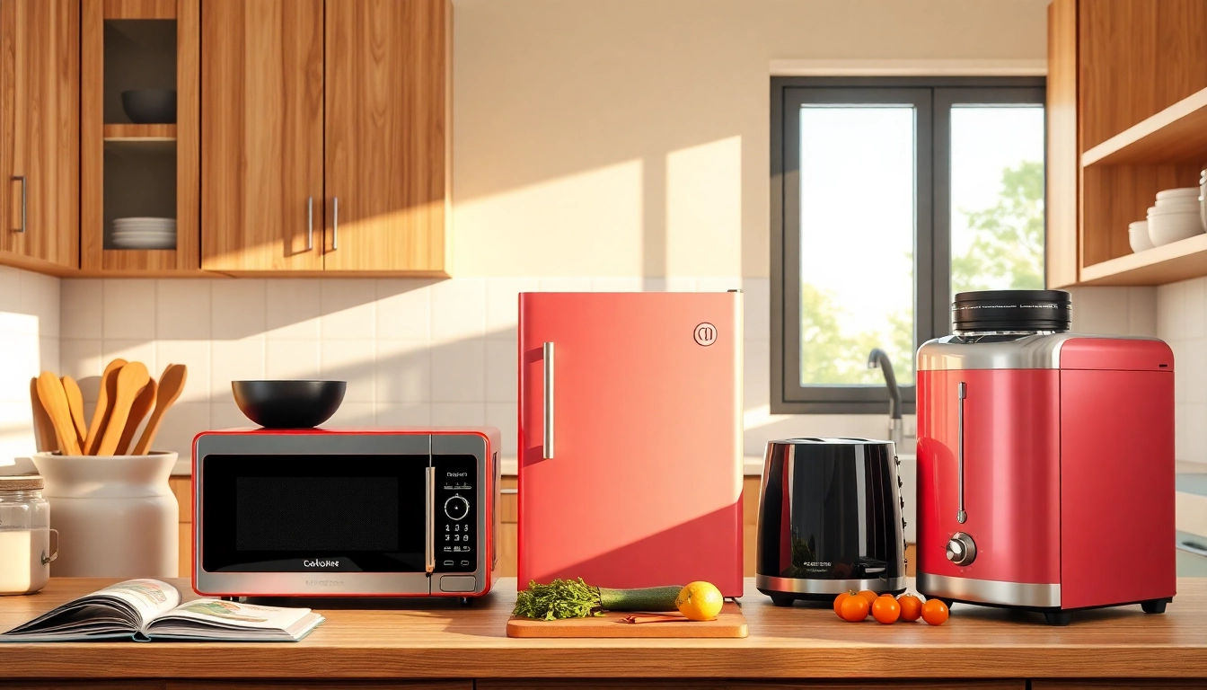 Affordable appliance collection in a bright kitchen, showcasing modern design and functionality.
